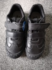 Boys Startrite Black School Shoes - 12F - Football 'Cup Final' - NEW