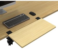 BONTEC Ergonomics Desk Extender Tray, 510mm x 240mm Table Mount Desk Extender 