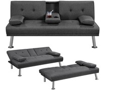 comfy, very good condition, converts to sofa bed, cup holders, lounger