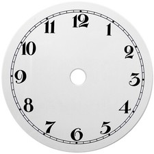 NEW White Replacement Clock Dial 4 inches 100mm Arabic Figures Clocks - CD34