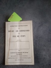 Rotary Air Compressor & Fuel Oil Pump Operating Instructions
