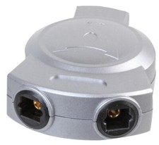 Toslink Optical 2-Way Splitter Audio Adaptor Box Cable Joiner
