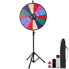 Uimoso 24" Tabletop Color Prize Wheel 14 Slots Dry Erase Show Fortune Spinning