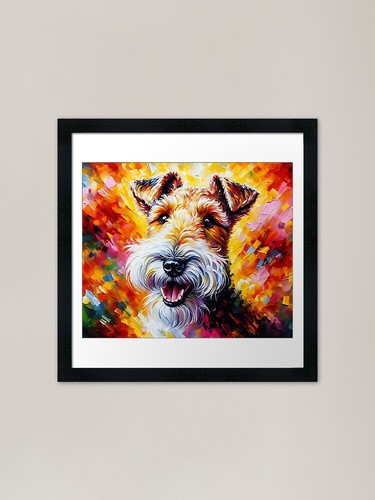 Wire fox terrier dog portrait - wire,