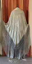 Vintage Embroidered Silk Piano