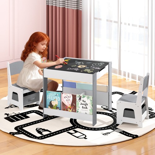 Wooden kids table chairs - table, &
