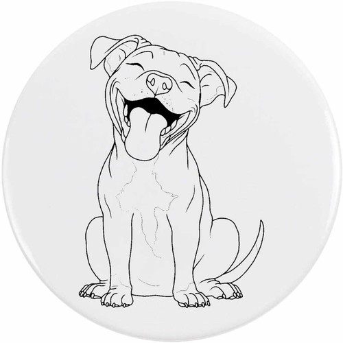 Happy pit bull terrier - 'happy,