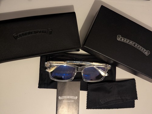 Chrome heart glasses clear - heart,