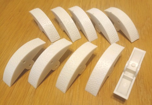 Bayko white polystyrene - , curved