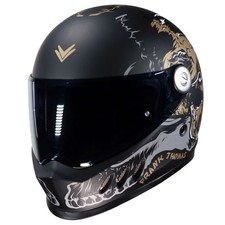 Frank Thomas YM-833 Predator Helmet Skull Black Gold