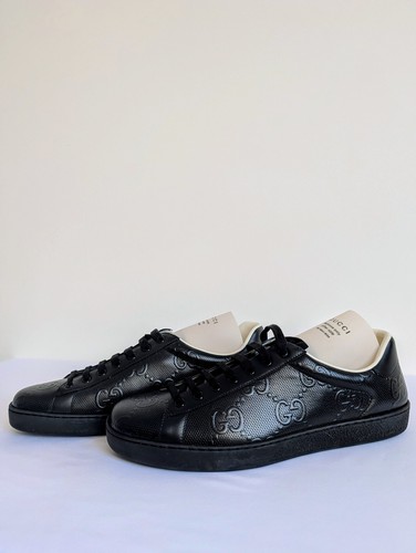 Gucci ace embossed black - ace, embossed-black'