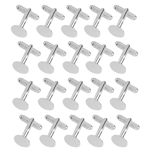 20pcs silver cufflink - silver,