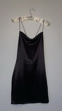 2 Elegant Black Dresses – Velvet Bodycon & Slip Dress – Size M, Never Worn