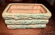 Vintage  Pottery Log Effect vase  Planter, Trough Wood Sylvac Wade Style 16cm