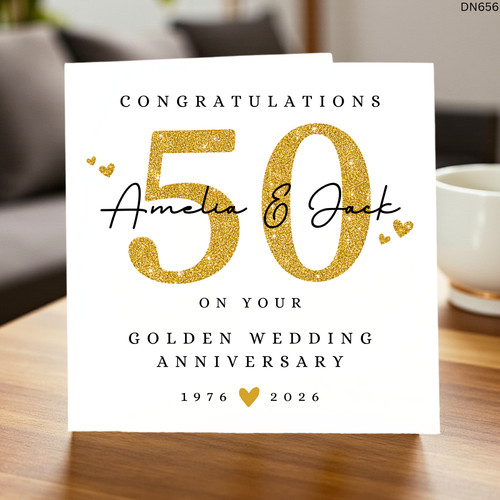 Happy golden wedding - golden,