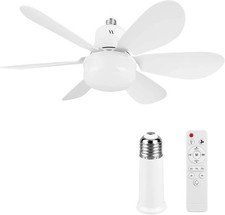 Modern Led Ceiling Fan w/Light Dimmable E27 Living Room Bedroom Fan Lamp 3 Speed
