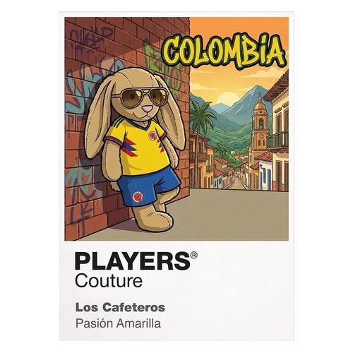 Colombia football cool bunny - football,