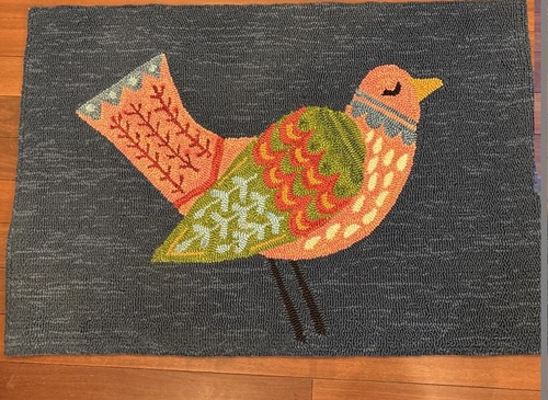 Colorful bird design rug - colorful,