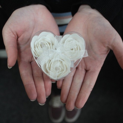 Set soap flower heart - of,