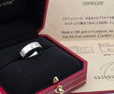 CARTIER LOVE MEDIUM RING Pt.950 PLATINUM BAGUE PLATINUM 50 BOX + CERTIFICATE NP:4350€
