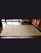 Large Jute Area Rug In 80x160 Cm Handmade Natural Jute