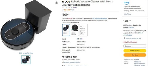 Robotic vacuum cleaner - vacuum, with