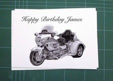 Honda Gold Wing Trike Birthday Card. Personalise for any occasion.