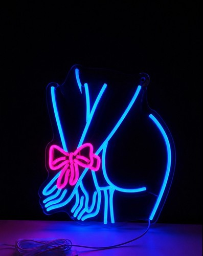 Hands tied neon sign - hands,