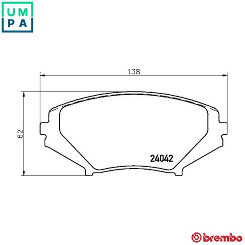 Brake pad set - brake, 49