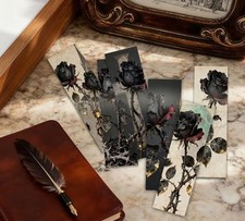 Bookmarks - Gothic Black Rose