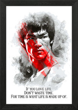 Bruce Lee Watercolor Portrait