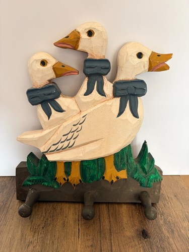 Wooden geese wall coat rack - coat,