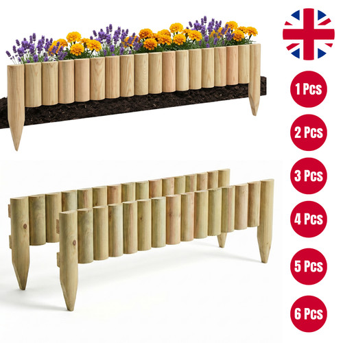 Wooden log picket garden - log,
