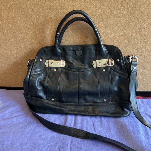 Makowsky large blackleather - b,