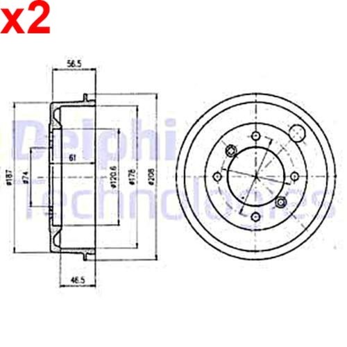 Brake drum delphi fits mg - drum,
