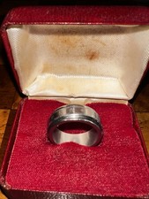 Vintage Silver Tone Wide Coin