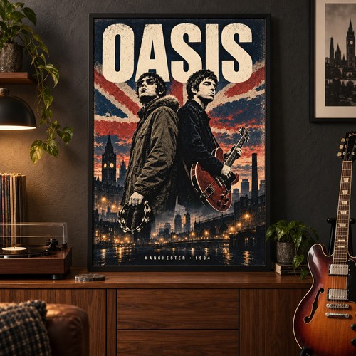 Oasis poster liam noel - oasis,