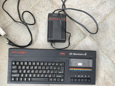 Sinclair Spectrum 128K ZX +2 Console and Original Power Adapter
