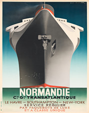 Normandie Ocean Liner French Cassandre Poster Wall Art- 12X16/16X20/18X24/24X36