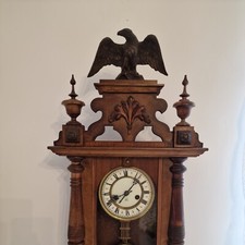 Beautiful H.A.C. Hamburg American Company Ornate Vienna Walnut Case ,Key