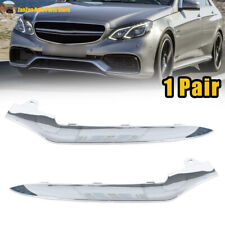 Pair Front Bumper Chrome Trim Molding For 2014 Mercedes-Benz W212 E-Class E350
