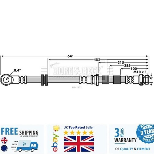 Brake hose bbh7932 - brake, peugeot