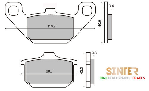 Sintered brake pads front - brake,