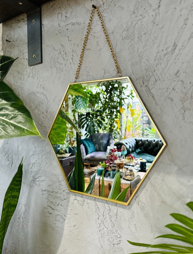 Hexagonal wall mirror trendy - mirror, |