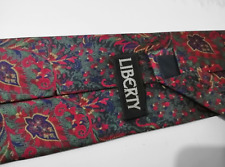 Liberty Vintage Mens Tie Paisley Style Vibrant 58" Multi  Art Deco