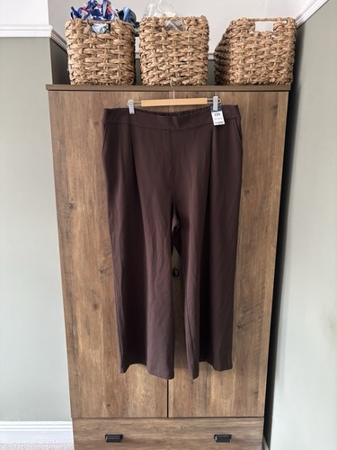 Ladies brown wide - , leg