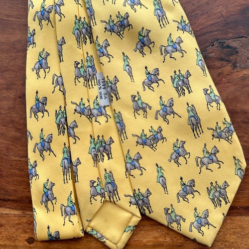 Hermès 100 silk tie horses - hermès, 100%