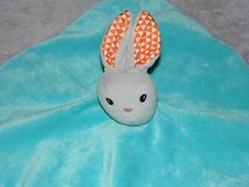 Marks and Spencer bunny comforter soft toy  M&S blue rabbit blankie 07116773