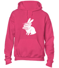 RABBIT TYPEWRITER HOODY HOODIE FUNNY JOKE DESIGN COMEDY TOP WRITING ANIMAL NEW