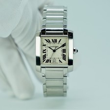 Mens Cartier TANK FRANÇAISEl Watch Ref:2302 Vintage 28x32mm Automatic Mechanical